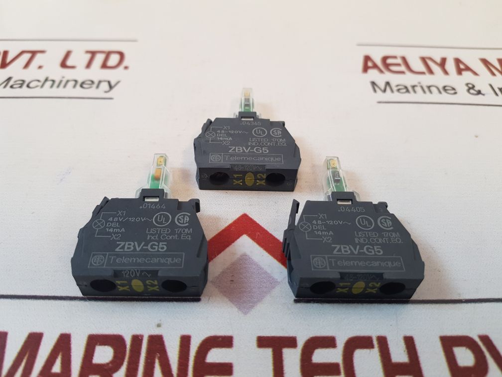 Set Of 3X Telemecanique Zbv-g5 Push Button Light