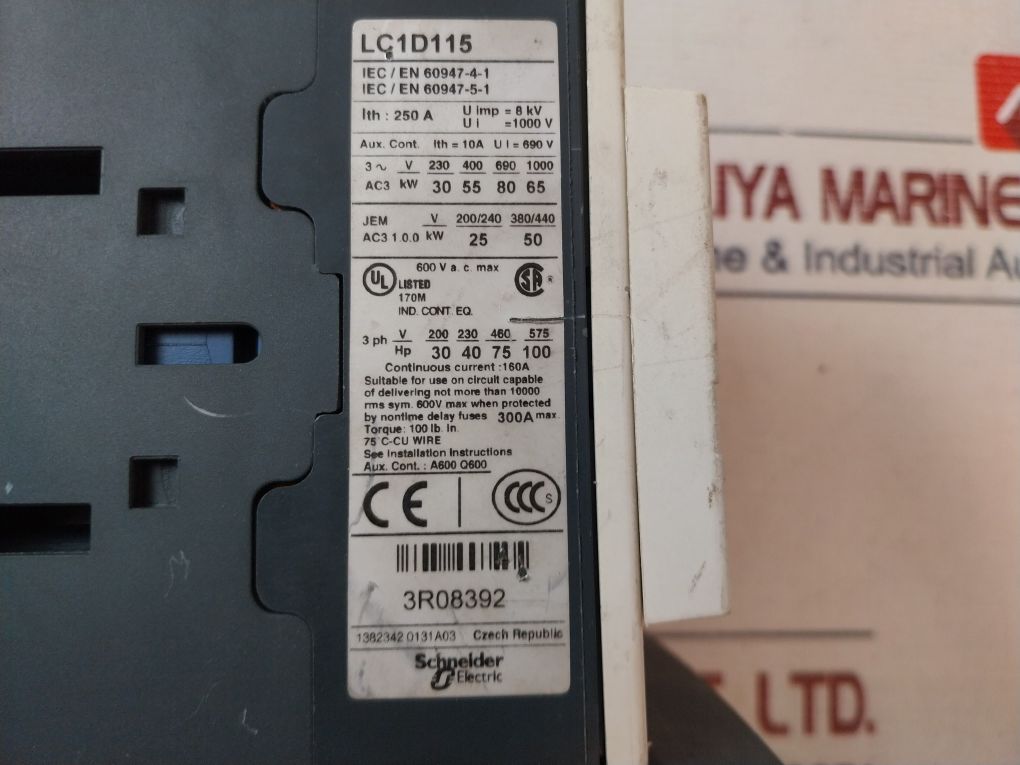 Telemecanique/Schneider Electric Lc1D115 Contactor