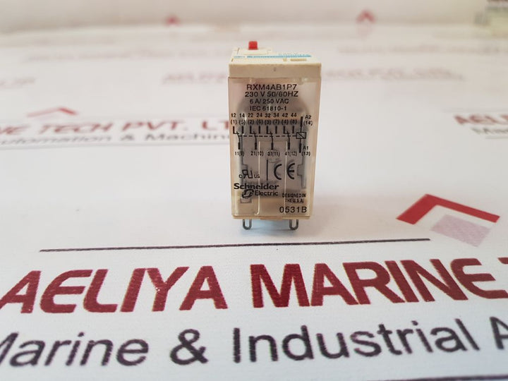 TelemecaniqueSchneider Electric Rxm4Ab1P7 Miniature Relay With Base
