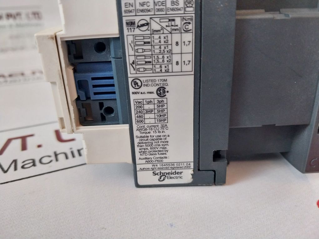 Telemecanique/Schneider Lc1D18 Contactor 24V 50/60Hz