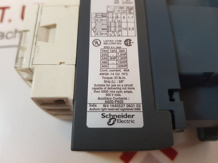 Telemecanique/Schneider Lc1D25 Contactor Free Shipping By Express