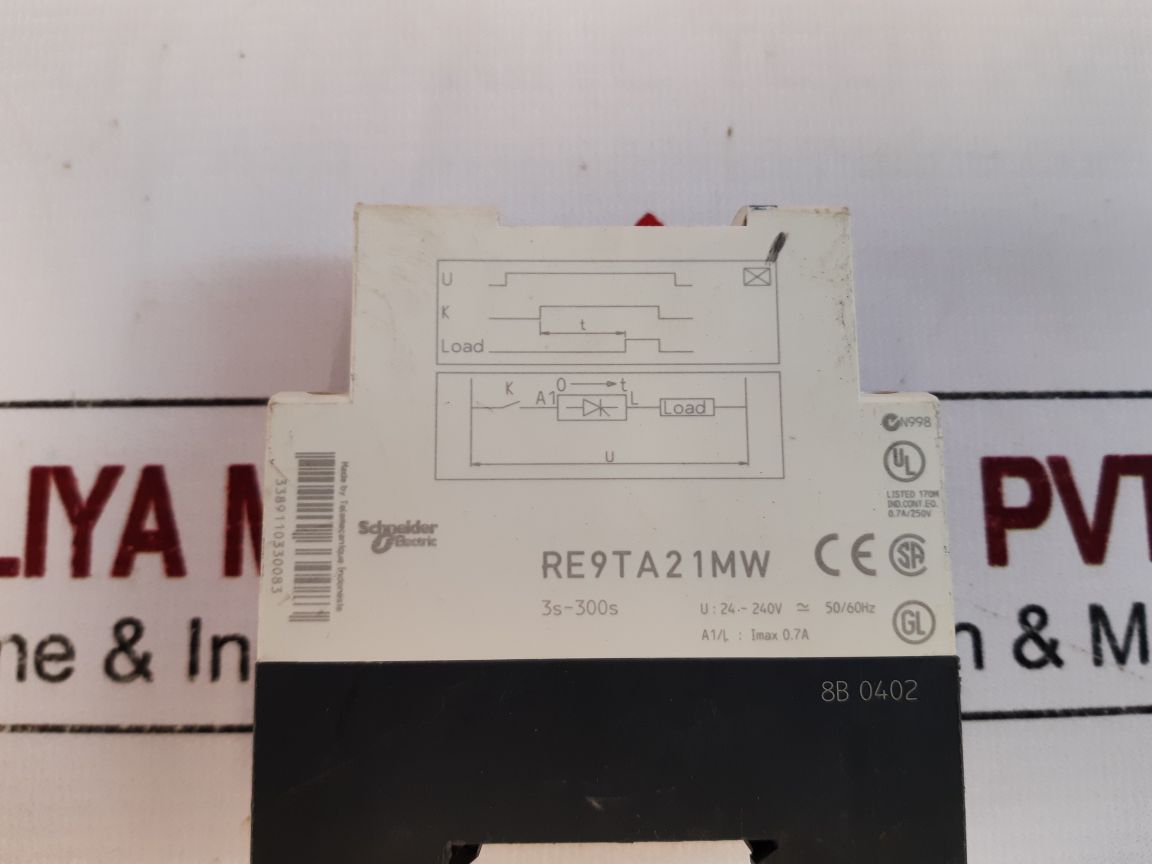 TelemecaniqueSchneider Re9Ta21Mw Timing Relay 3S-300S
