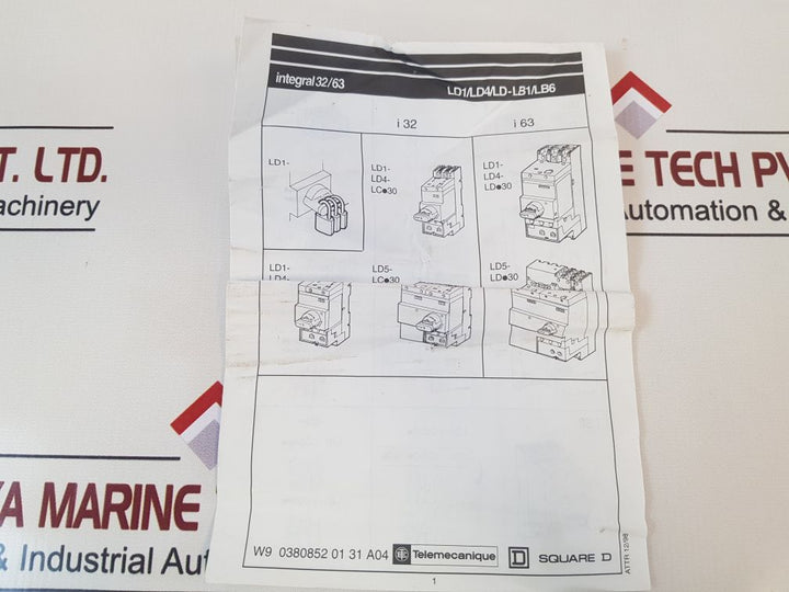 TelemecaniqueSquare D Ld4 Lc030 Motor Starter Ld4 Lc.30.
