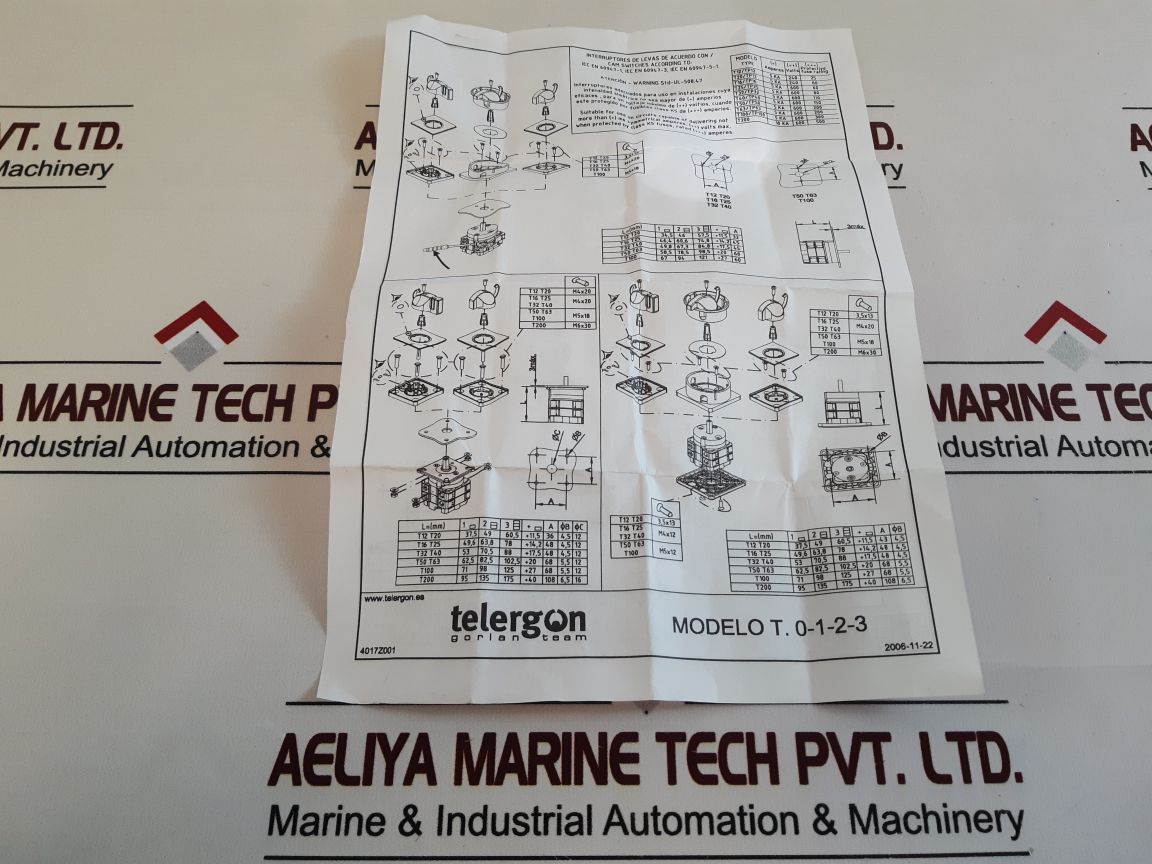 Telergon T-0002000402E1N1 Cam Switch 20A.300Vac