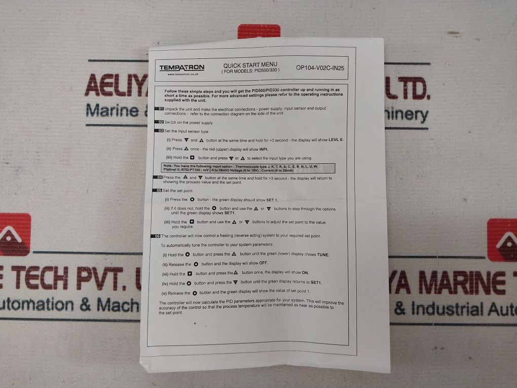 Tempatron Pid330 Temperature Controller