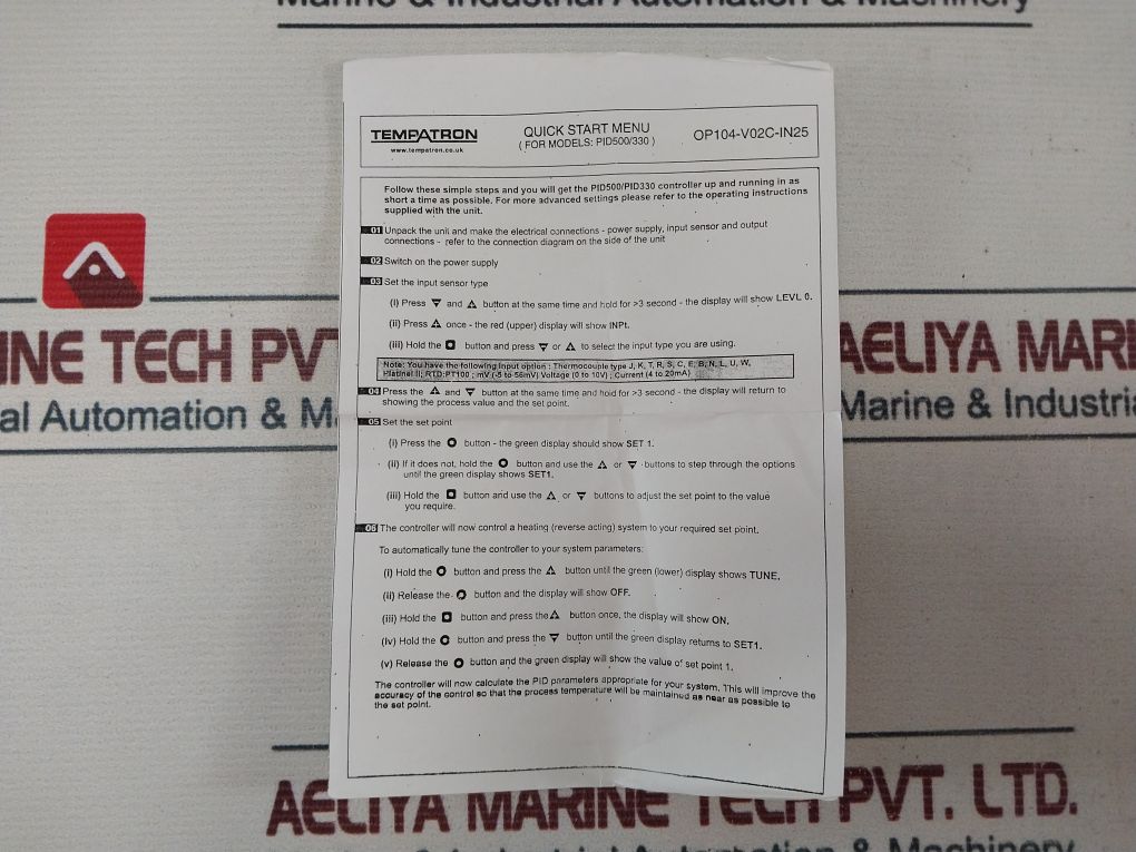 Tempatron Pid 330 Temperature Controller