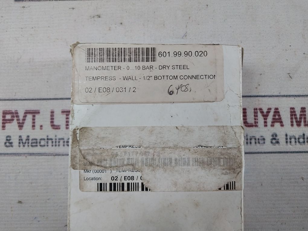 Tempress 0-10 Bar Pressure Gauge