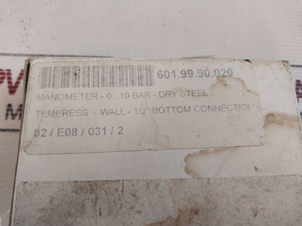 Tempress 0-10Bar Pressure Gauge