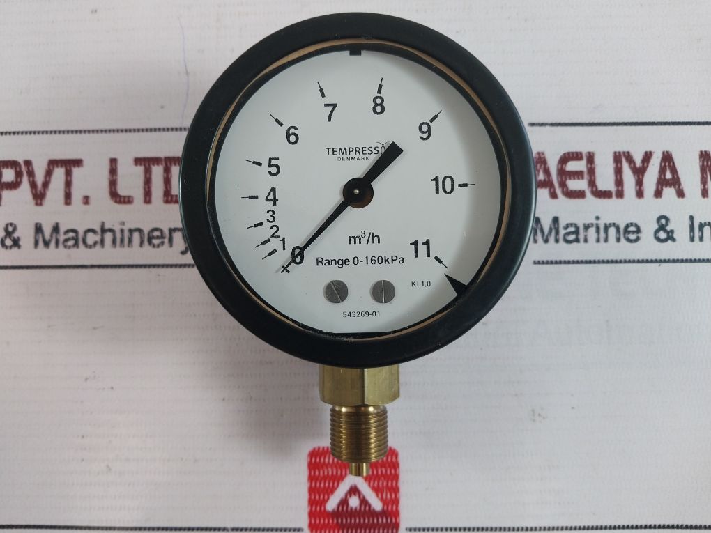 Tempress 0-11 M3/H Pressure Gauge 0-160 Kpa