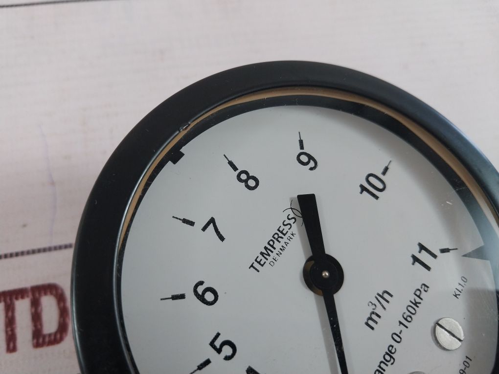 Tempress 0-11 M3/H Pressure Gauge 0-160 Kpa