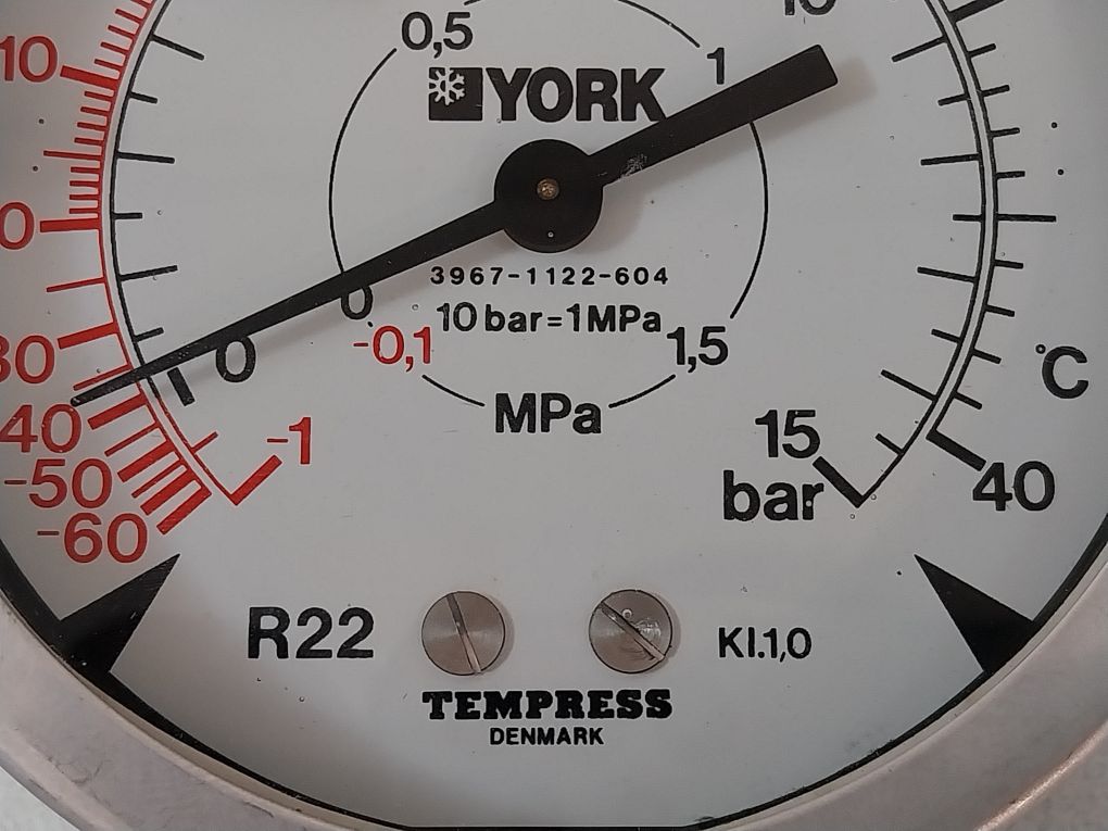 Tempress R22 Pressure Gauge -60 To 40°C