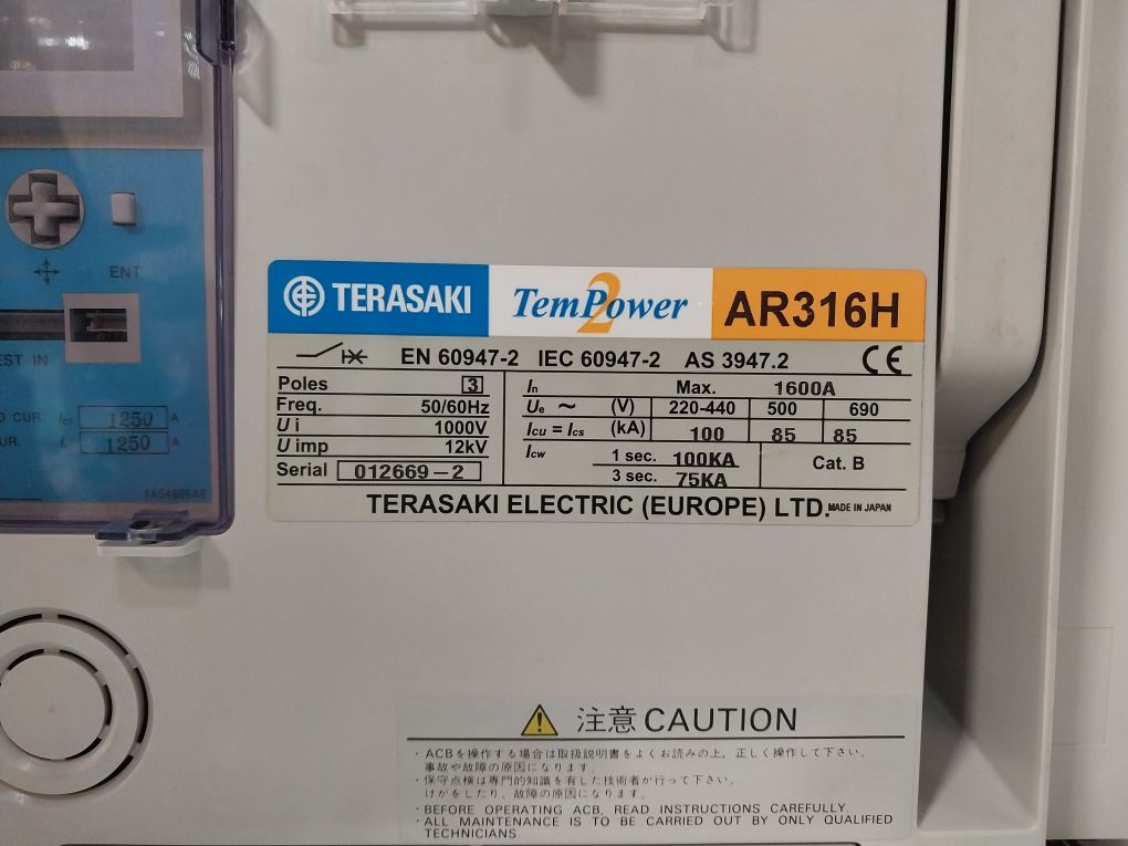 Terasaki Ar316H Air Circuit Breaker Tempower 2