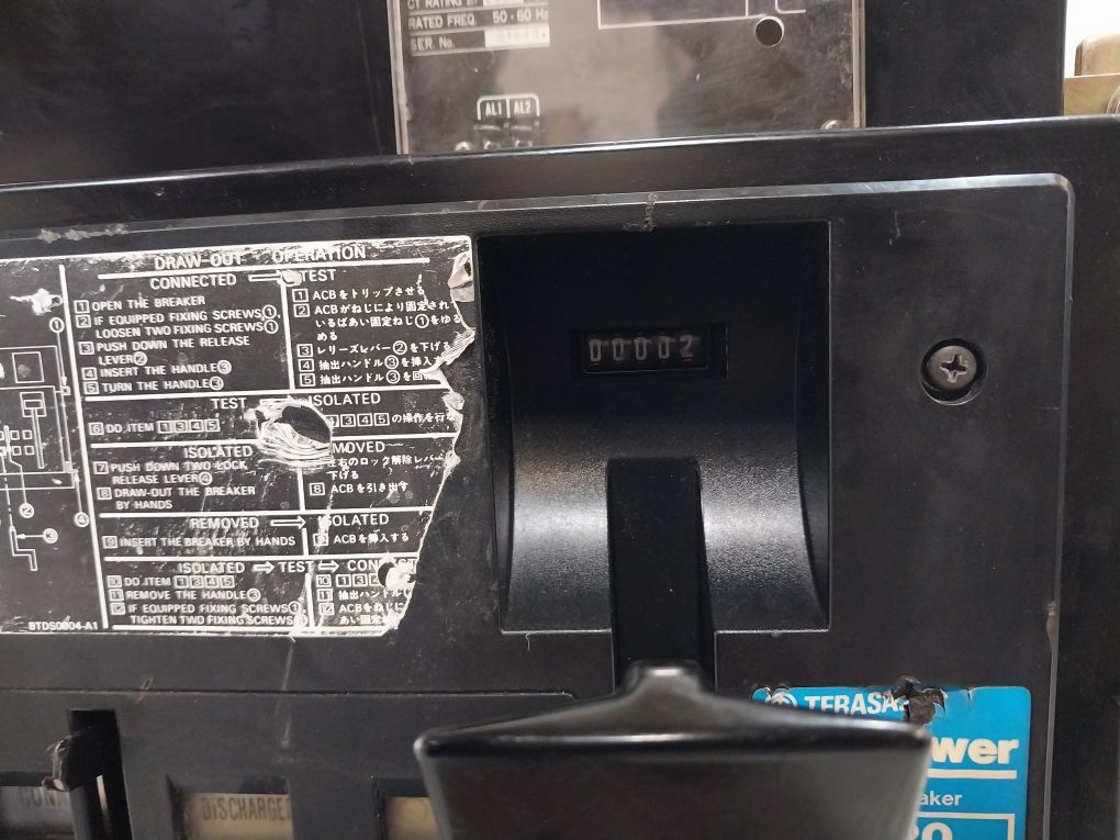Terasaki At20 Air Circuit Breaker 3 Pole 690 Vac 50/60Hz