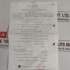 Terasaki Electric Eas-3X Automatic Synchronizing Device