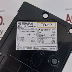 Terasaki Electric Tb-5P Circuit Breaker 15A Cat. A