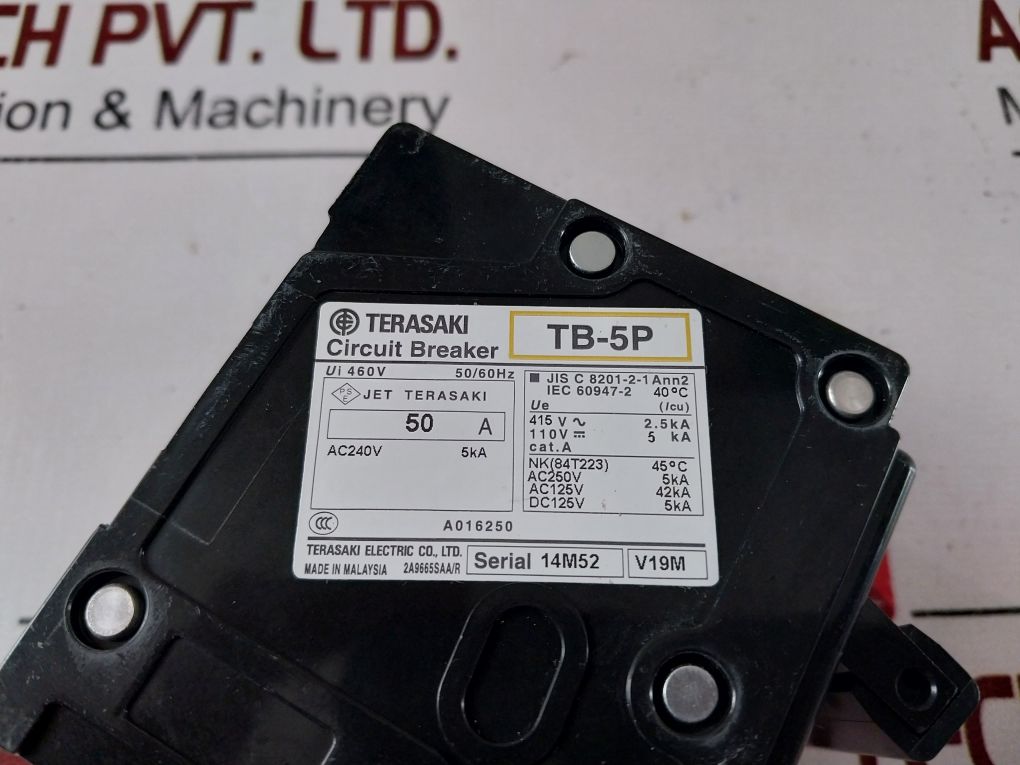 Terasaki Electric Tb-5P Circuit Breaker 50A