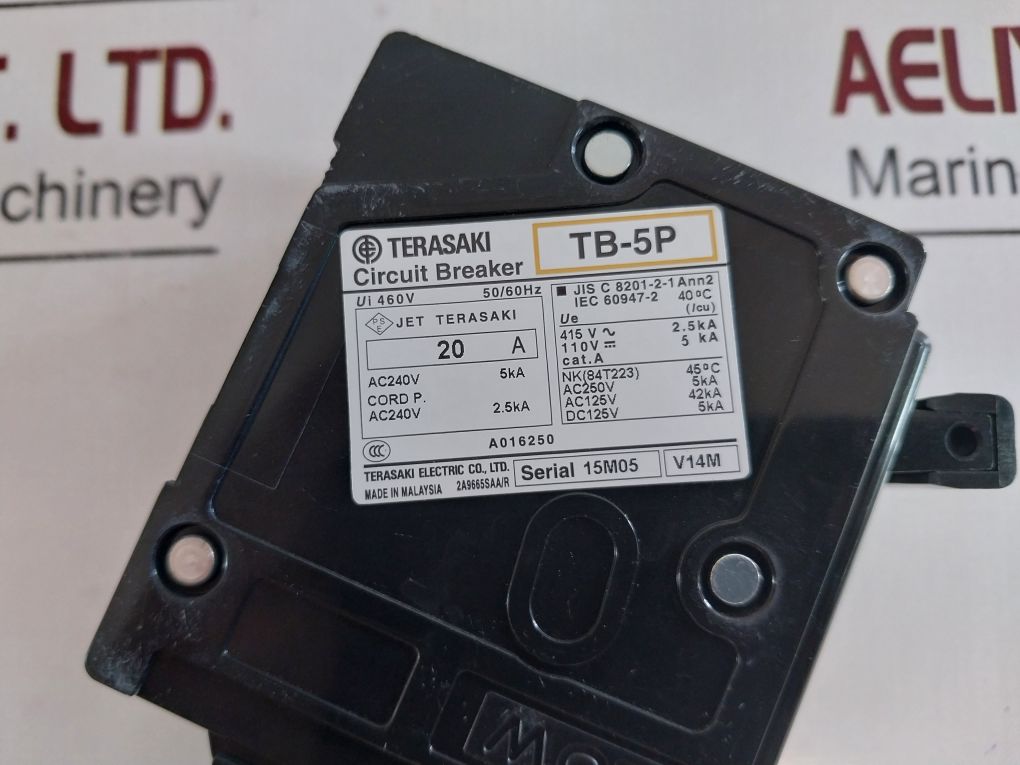 Terasaki Electric Tb-5P Circuit Breaker 20 A Ac240V 5Ka