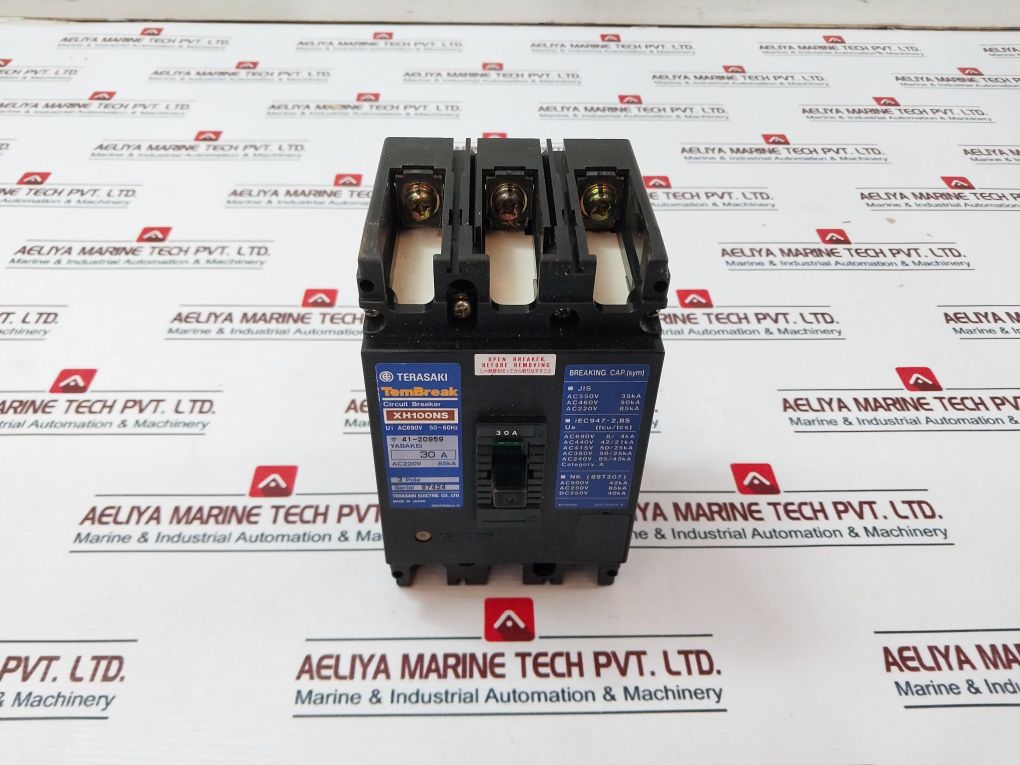 Terasaki Electric Xh100Ns 3 Pole Tembreak Circuit Breaker 30A Ac 220V 85Ka