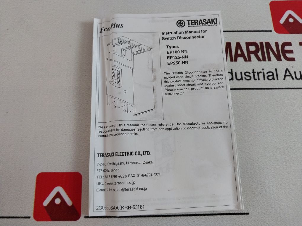 Terasaki Electric Ep100-nn Circuit Breaker