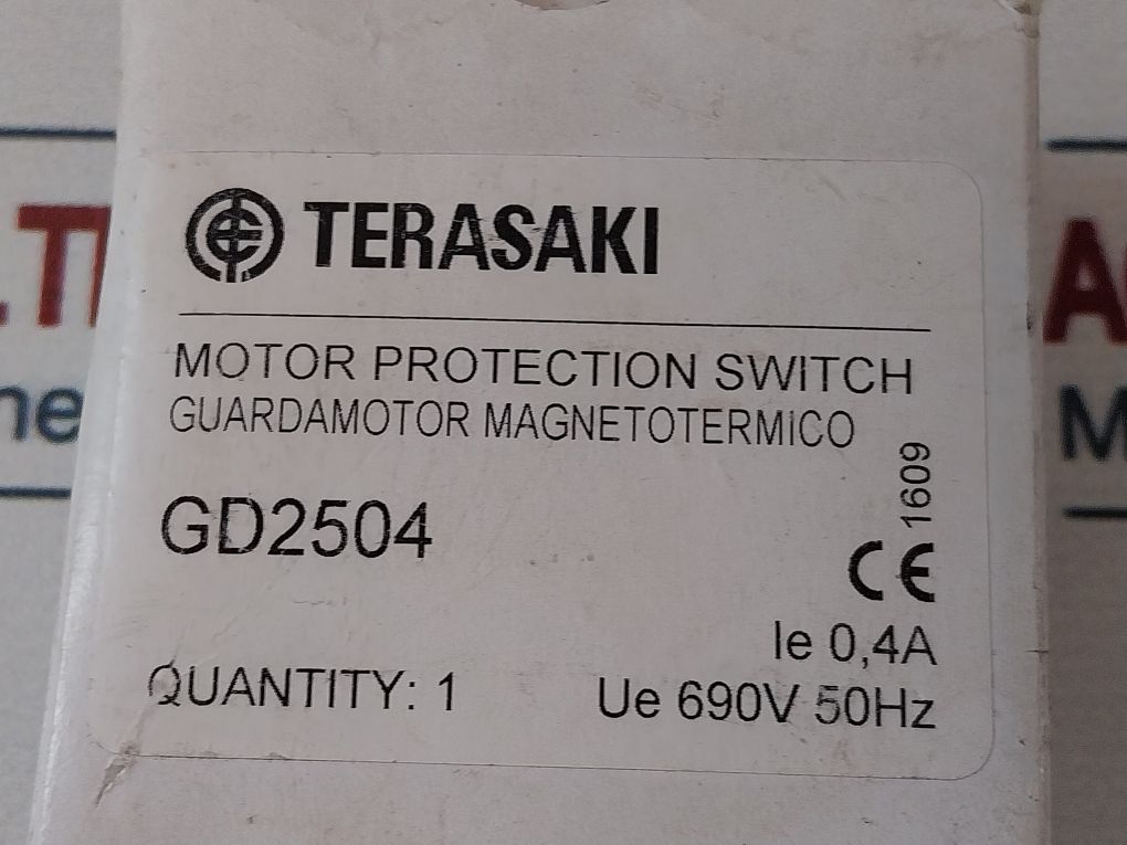 Terasaki Gd2504 Motor Protection Switch 690V 50Hz