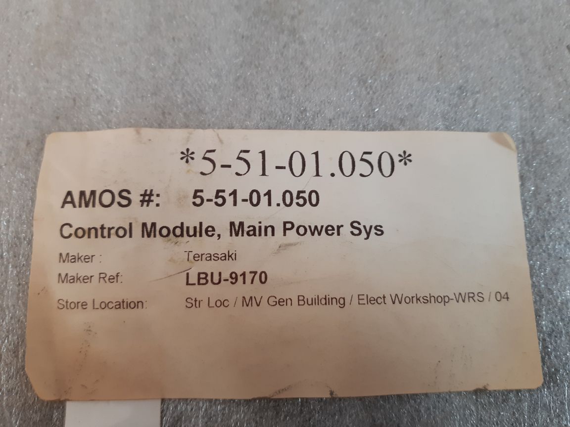 Terasaki Lbu-9170 Mcc Control Module L/00X/170-001