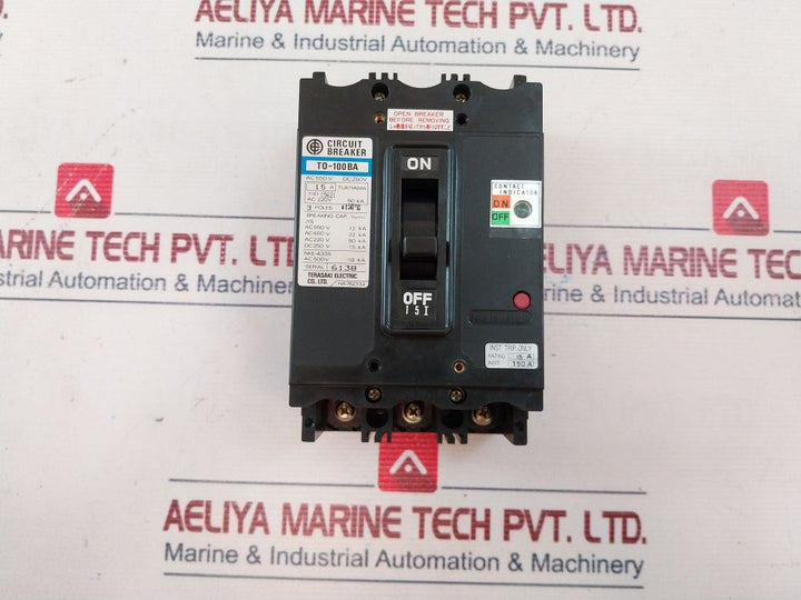 Terasaki T0-100Ba 3 Pole No-fuse Circuit Breaker