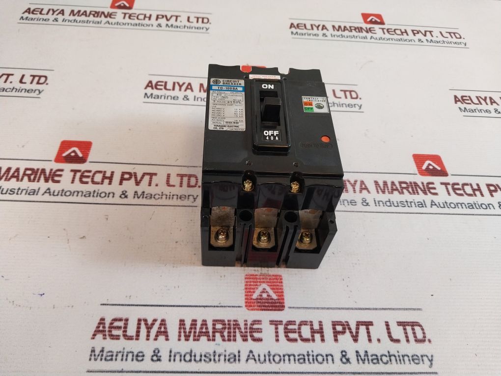 Terasaki T0-100Ba 3 Pole No-fuse Circuit Breaker 40A