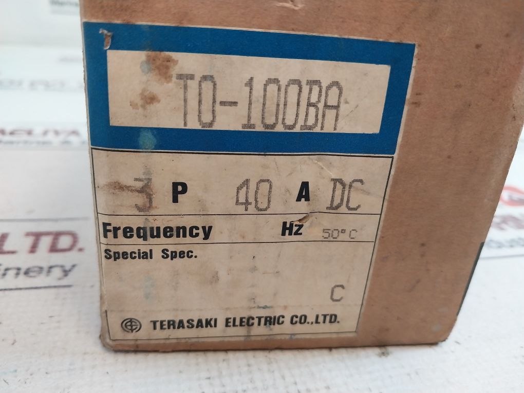 Terasaki T0-100Ba 3 Pole No-fuse Circuit Breaker 40A
