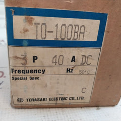 Terasaki T0-100Ba 3 Pole No-fuse Circuit Breaker 40A