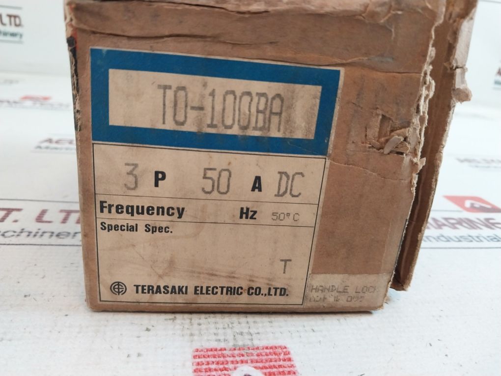Terasaki T0-100Ba 3 Pole No-fuse Circuit Breaker 50A