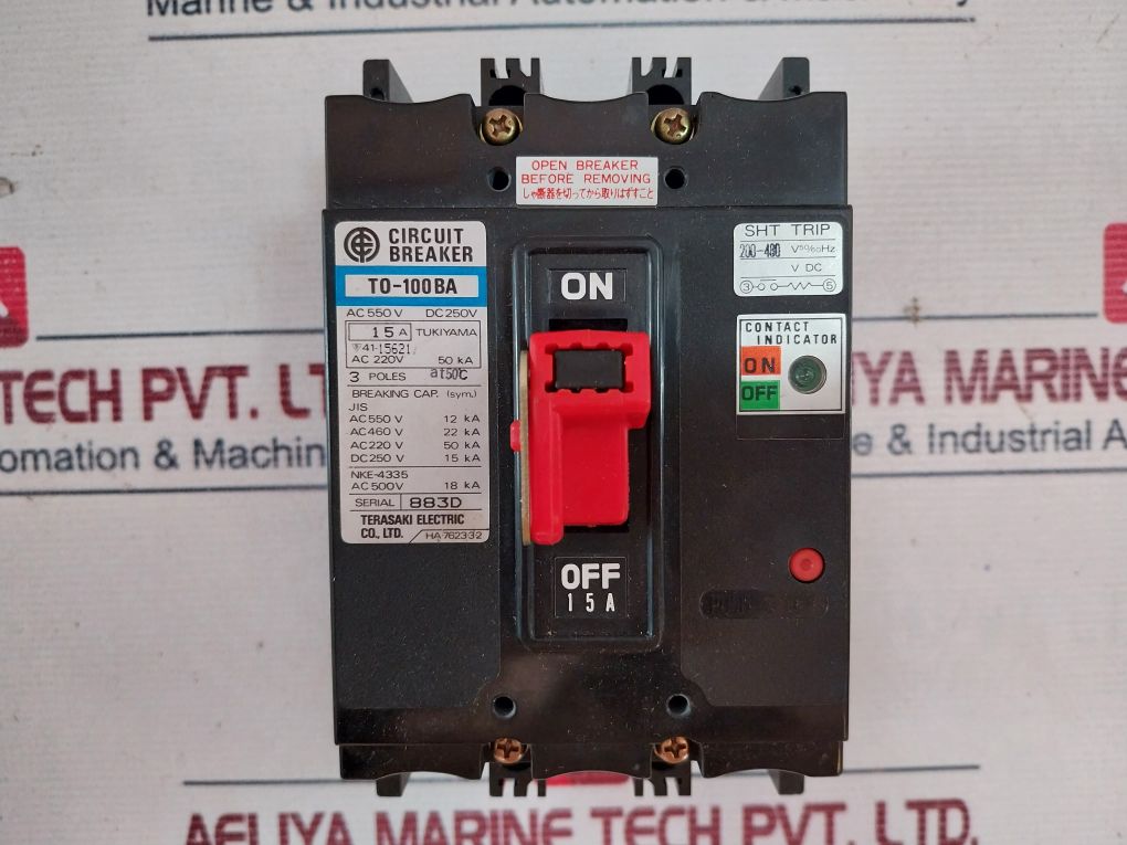 Terasaki T0-100Ba Circuit Breaker 200-480V 50/60Hz