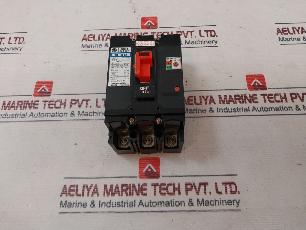 Terasaki T0-100Ba No-fuse Circuit Breaker Ac 550V Dc 250V