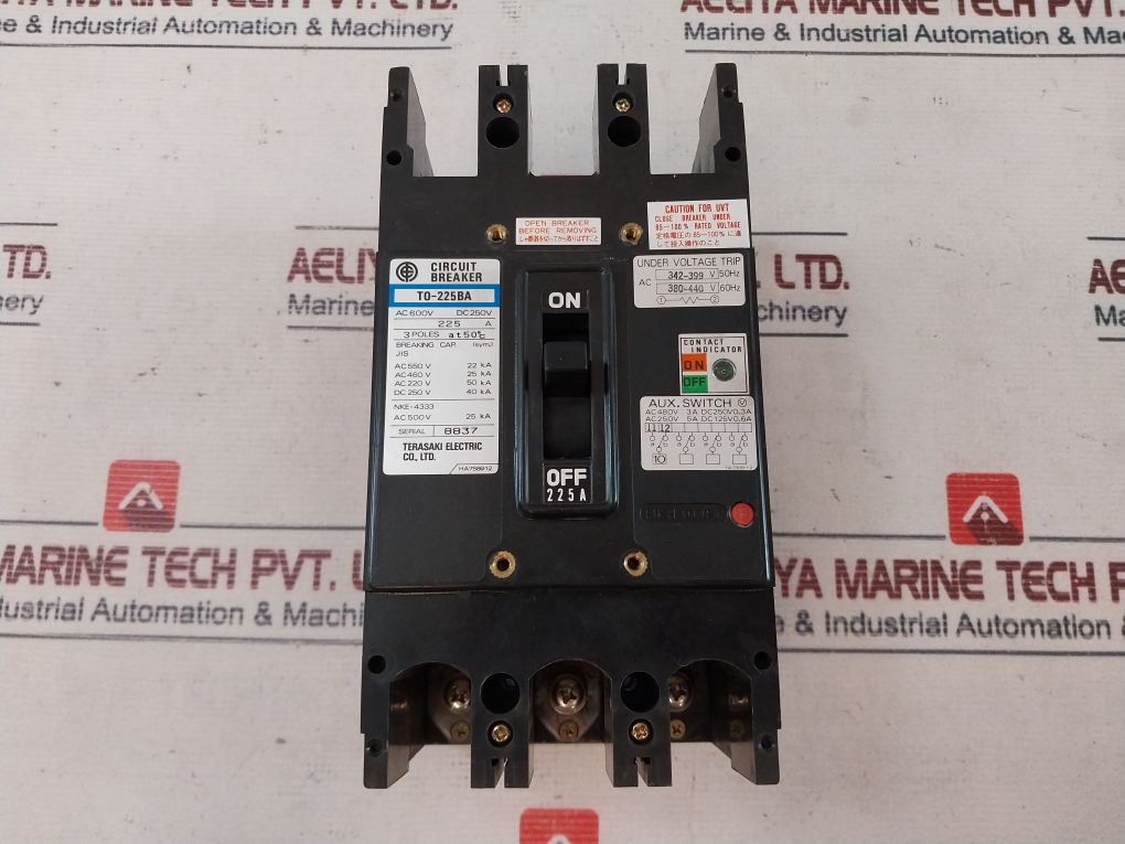 Terasaki T0-225Ba No-fuse Circuit Breaker Ta-7309-1.2