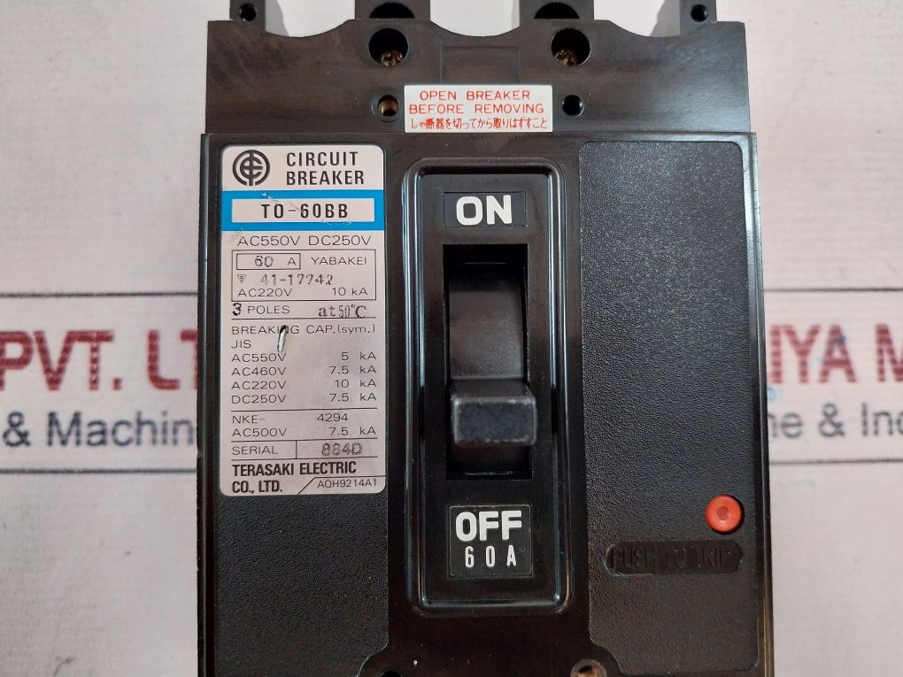 Terasaki T0-60Bb Circuit Breaker 60A