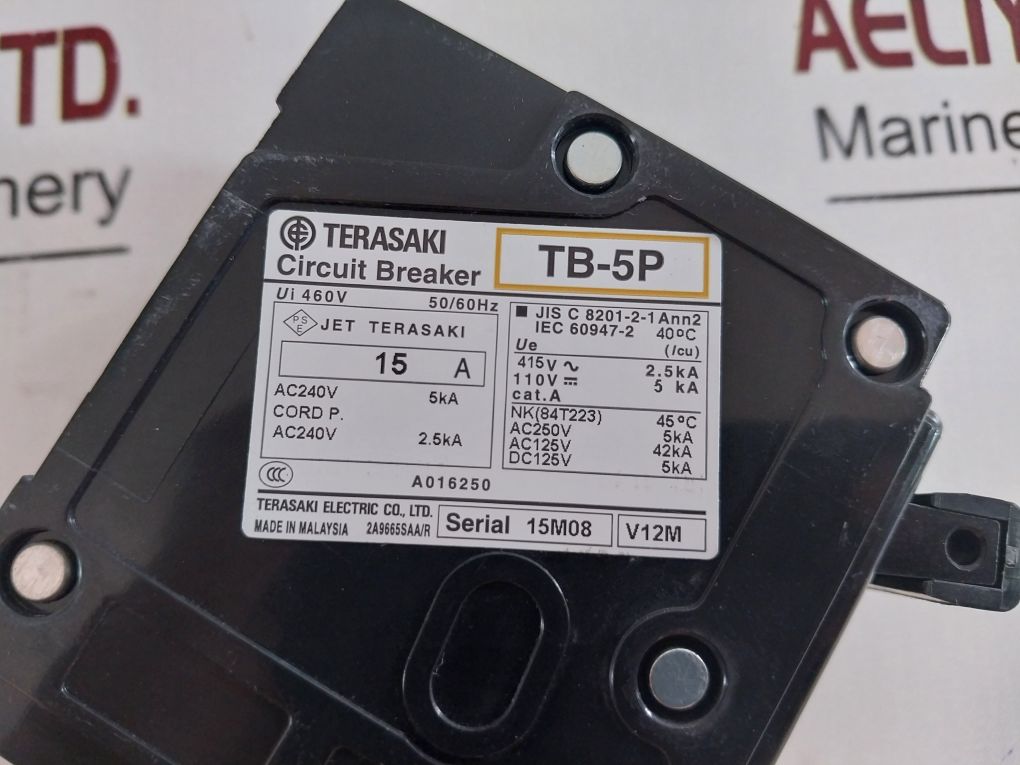Terasaki Electric Tb-5P Circuit Breaker 15A
