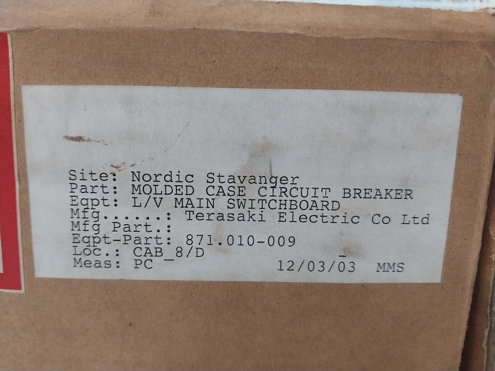 Terasaki Tl-100C Circuit Breaker 60A