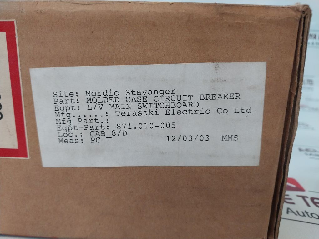 Terasaki Tl-100C Circuit Breaker
