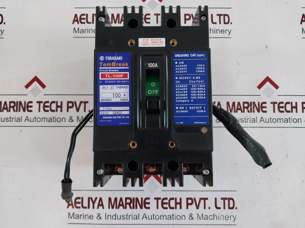 Terasaki Tl-100F 3-pole Circuit Breaker 100A 