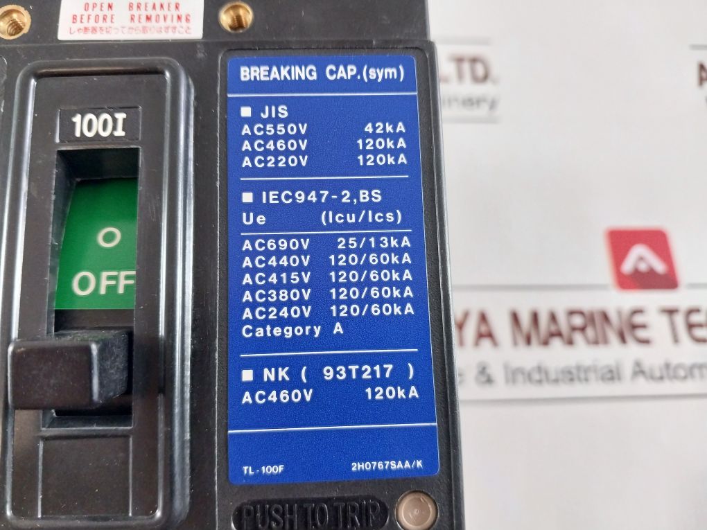 Terasaki Tl-100F Circuit Breaker 100A