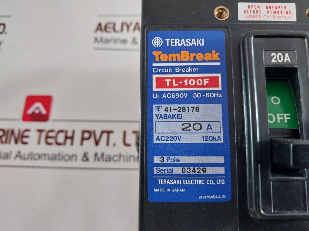 Terasaki Tl-100F Tembreak Circuit Breaker 20 A