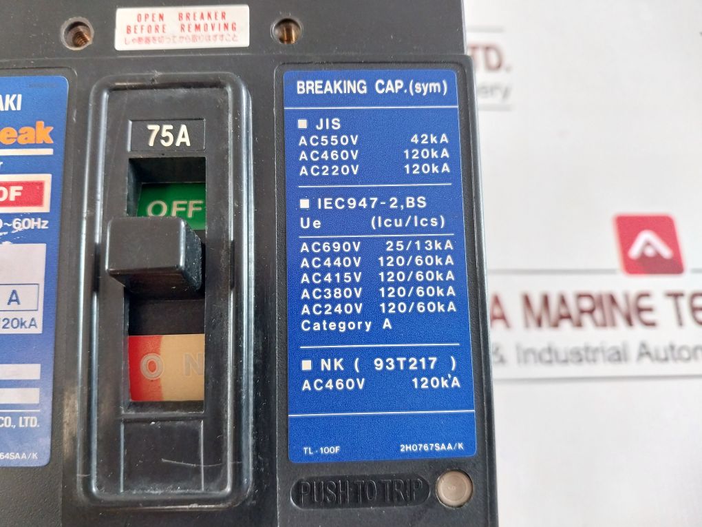 Terasaki Tl-100F Circuit Breaker 75A
