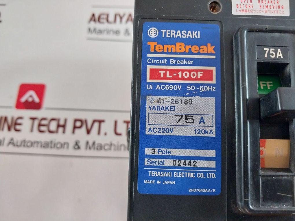 Terasaki Tl-100F Circuit Breaker 75A
