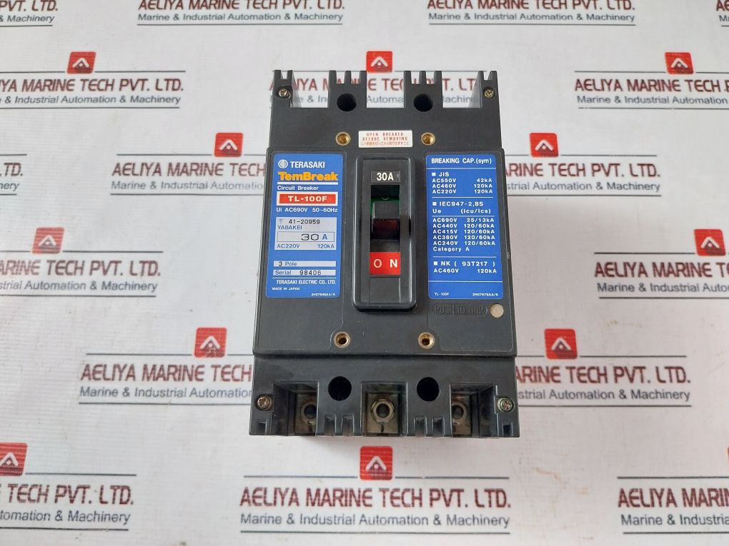 Terasaki Tl-100F Tembreak Circuit Breaker 30A 3-pole 690V