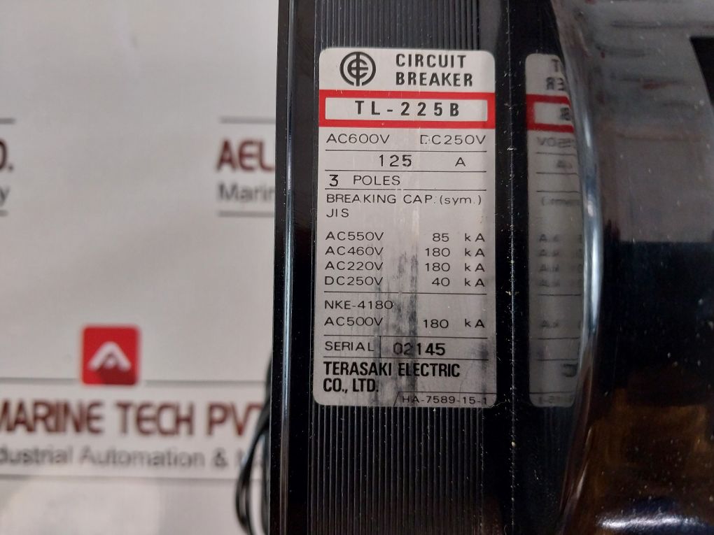 Terasaki Tl-225B Circuit Breaker 125A
