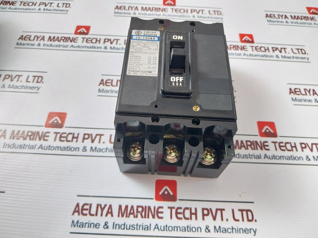 Terasaki To-100Ba Circuit Breaker 41-15623 3 Pole 60A 550Vac