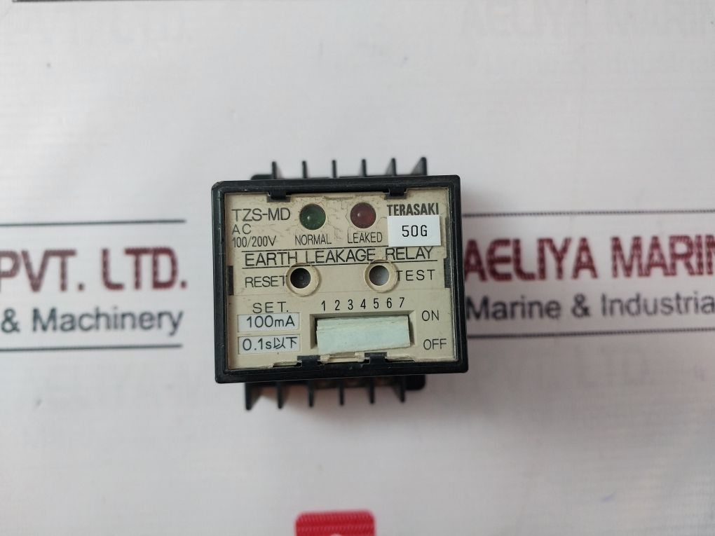 Terasaki Tzs-md Earth Leakage Relay 120V