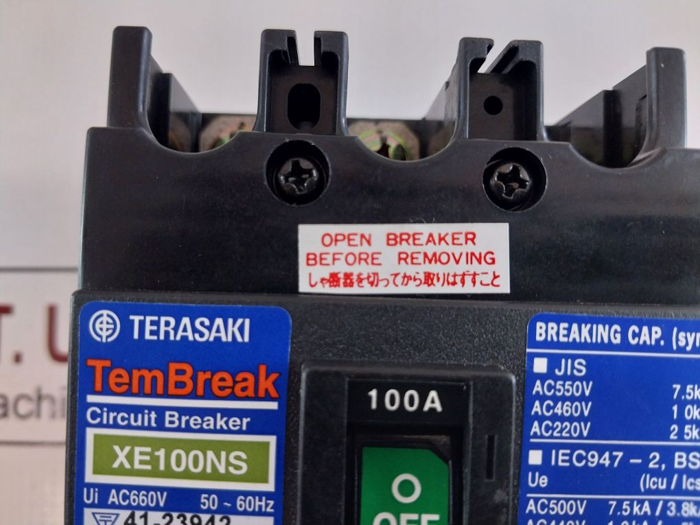 Terasaki Xe100Ns Tembreak Circuit Breaker 100A