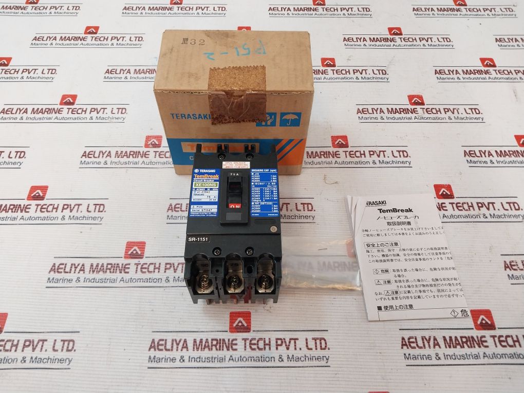 Terasaki Xe100Ns Circuit Breaker 3 Pole 75A Ac660V 50/60Hz