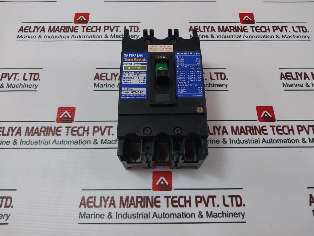 Terasaki Xe50Ns 3 Pole Circuit Breaker 15A
