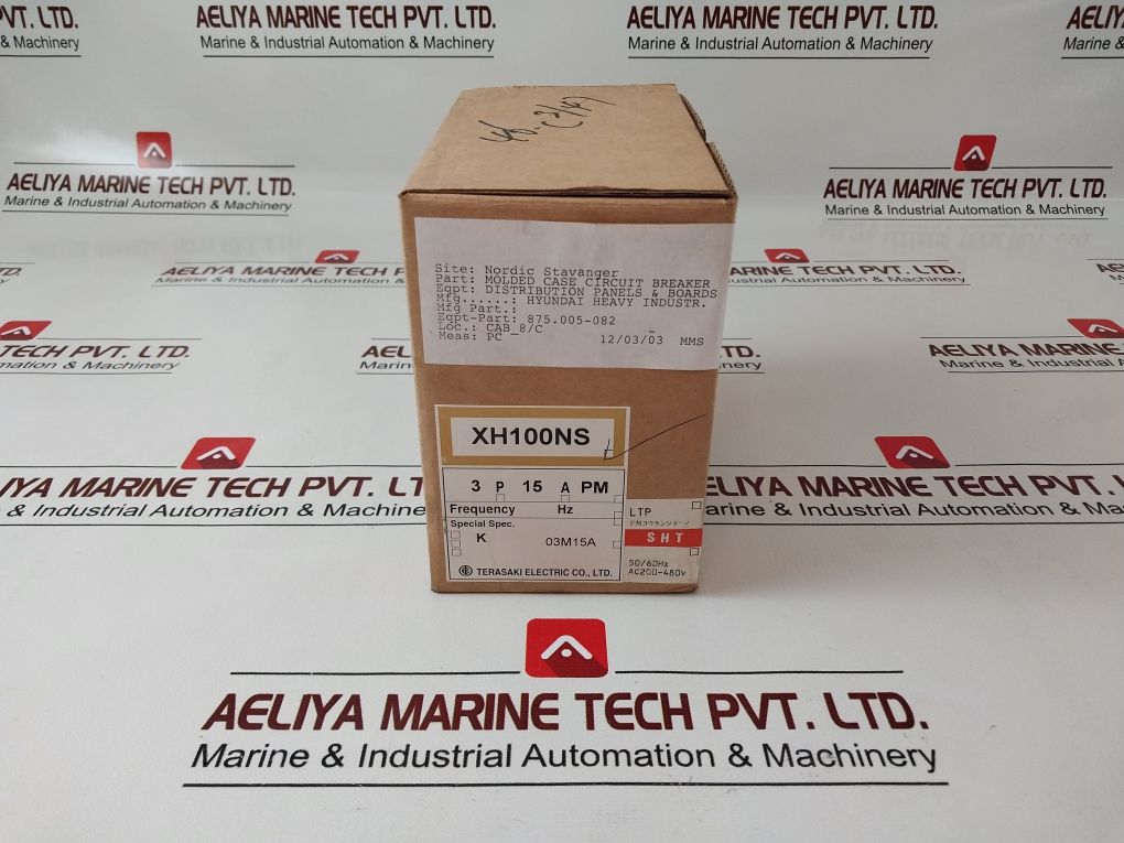 Terasaki Tembreak Xh100Ns Circuit Breaker 15A 690V Ac 3-pole